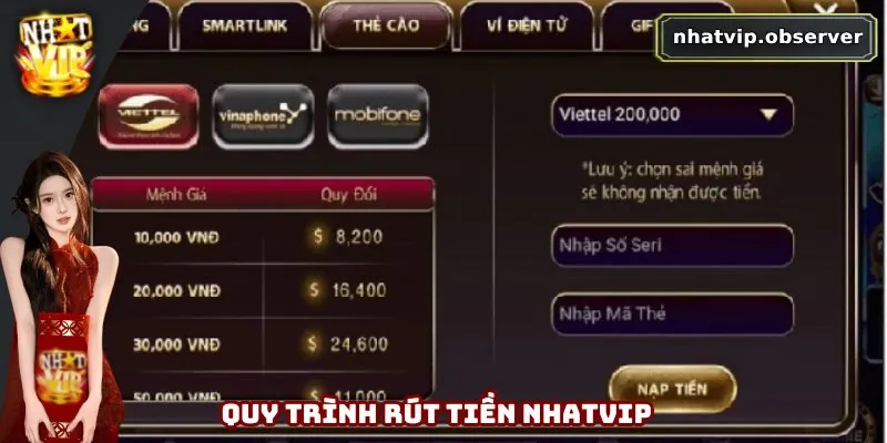Rút Tiền Nhatvip - Nâng Cao Trải Nghiệm Giao Dịch Tại Hệ Thống Quy trình tham gia thực hiện rút tiền tại Nhatvip