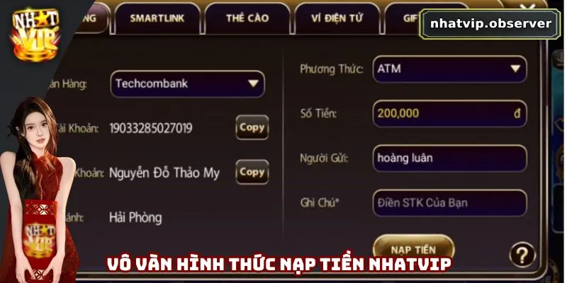 Nạp Tiền Nhatvip - Khám Phá Các Phương Thức Tiện Lợi Nhất Vô vàn hình thức nạp tiền tại Nhatvip cung cấp cho người chơi